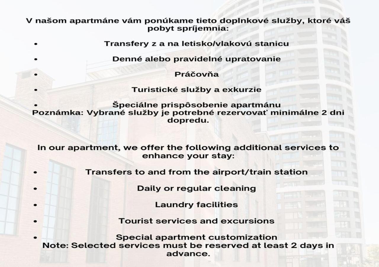 Skau Blue Residence In Sky Park 21 Floor 2 Tower Panoramic View Free Parking Bratislava Eksteriør billede